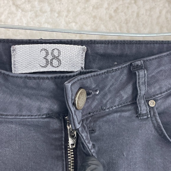 Zara Black Denim Skinny Ankle Zipper Jeans Womens Casual Mid-Rise Size 6 - Picture 6 of 16